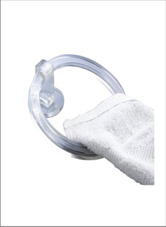 Dropware Unbreakable Plastic Towel Ring, Bath Towel Ring Holder Set of 2 - Image 4
